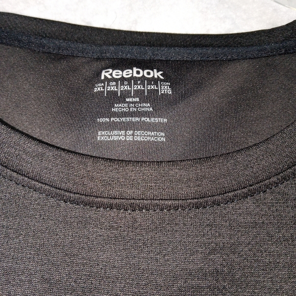 Reebok Men's Short Sleeve T-Shirt Size XXL Black/Gray - Picture 3 of 5